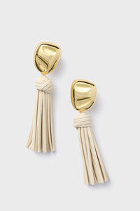 Cream Tassel Athena Earrings