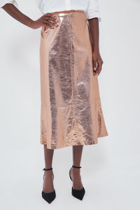 Gold Metallic London Skirt