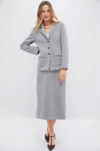 Gray Herringbone Jeanne Jacket