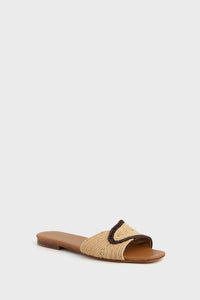 Nude and Brown Volakas Flats